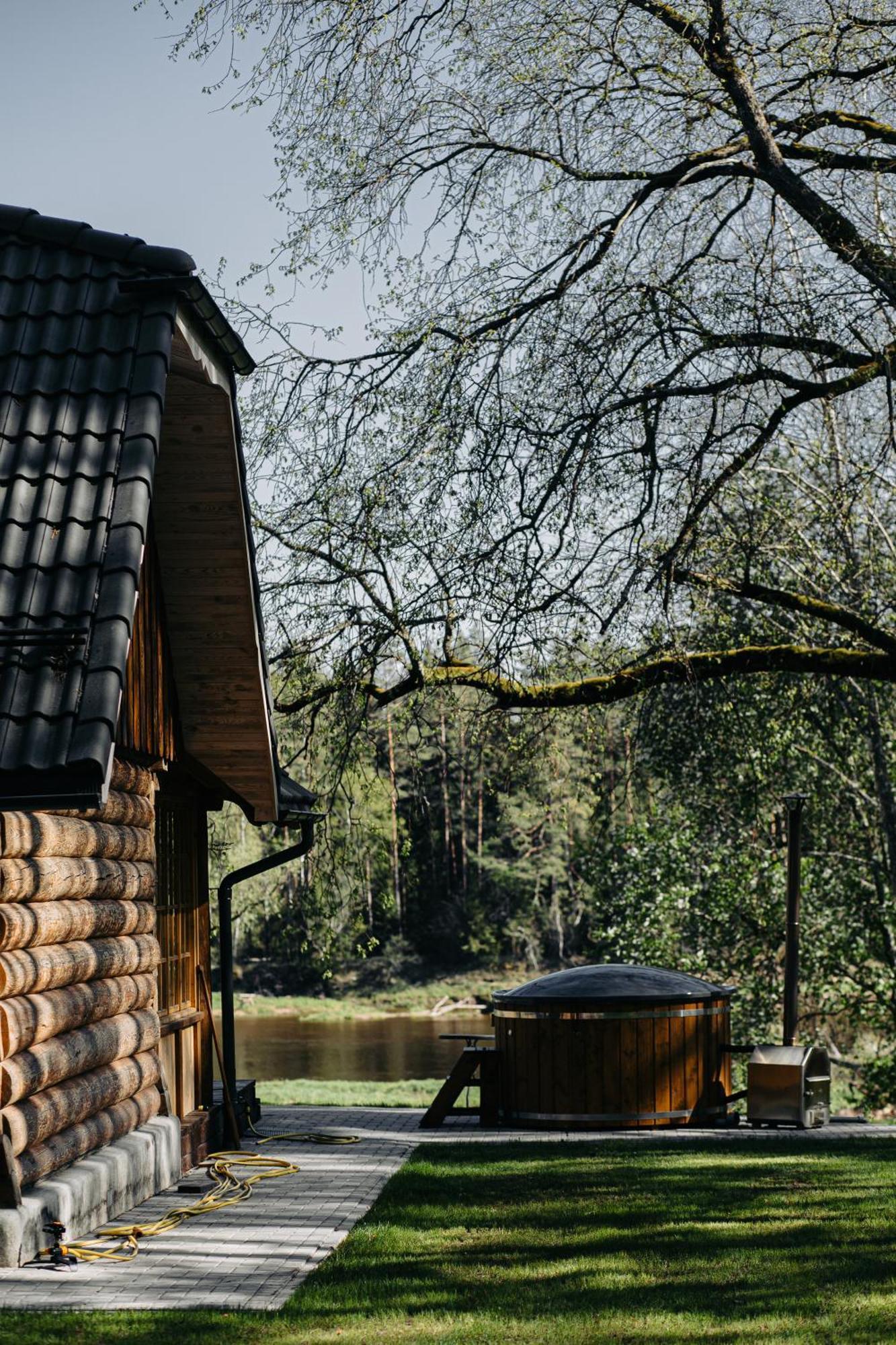"Gaujmale" Sauna House In Nature Laukbeitini Екстериор снимка